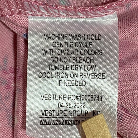 Pinky Los Angeles Girls’ Floral Dress Size 4, Short Sleeves, Dusty Rose Color - Picture 8 of 8